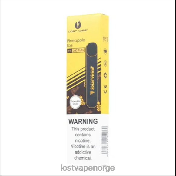 Lost Vape Mana engangspinne | 300 drag | 1,2 ml ananas is 5 % | Lost Vape Wholesale NHN0H526