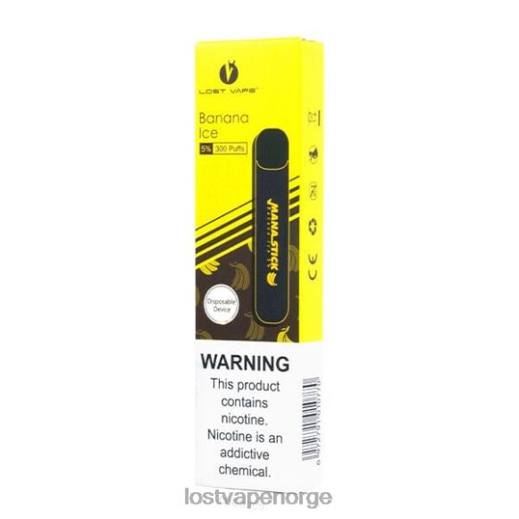 Lost Vape Mana engangspinne | 300 drag | 1,2 ml bananis 5 % | Lost Vape Price Norge NHN0H404