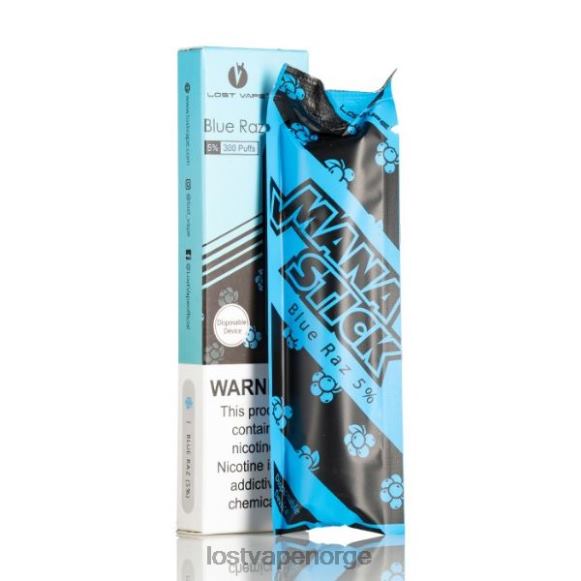 Lost Vape Mana engangspinne | 300 drag | 1,2 ml blå raz 5 % | Lost Vape Near Me NHN0H519