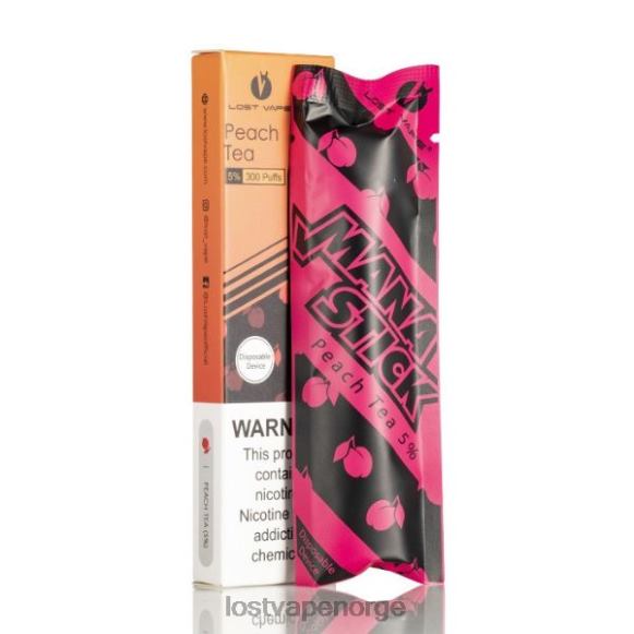 Lost Vape Mana engangspinne | 300 drag | 1,2 ml fersken te 5 % | Lost Vape Flavors Norge NHN0H525