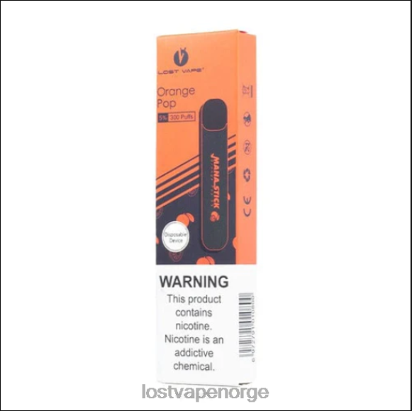 Lost Vape Mana engangspinne | 300 drag | 1,2 ml oransje pop 5 % | Lost Vape Customer Service NHN0H523