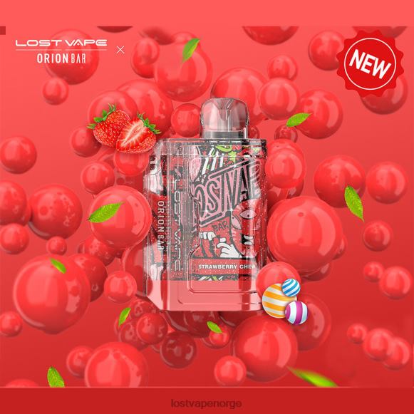Lost Vape Orion engangsbar | 7500 puff | 18ml | 50 mg jordbærtygge | Lost Vape Norge NHN0H91