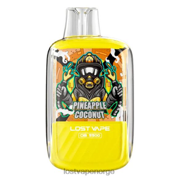 Lost Vape Orion ob5500 5500 puffs 14ml 50mg engangs ananas kokos | Lost Vape Price Norge NHN0H104