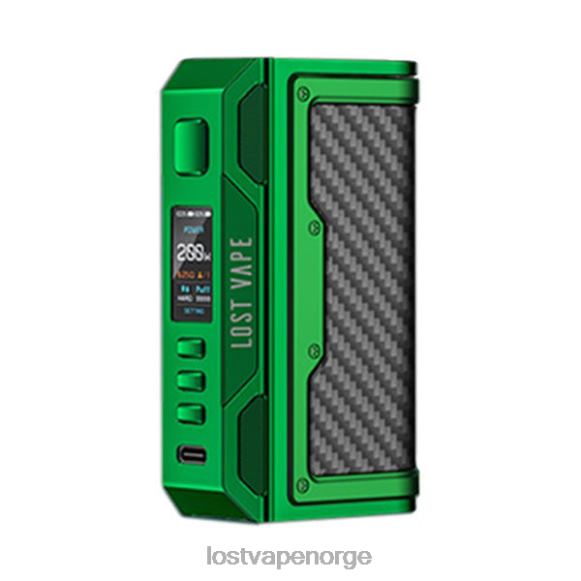 Lost Vape Thelema quest 200w mod grønn/karbonfiber | Lost Vape Price Norge NHN0H184