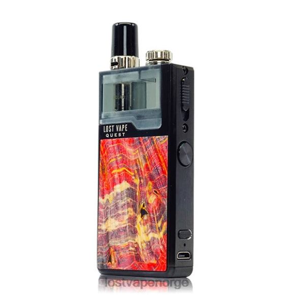 Lost Vape Quest orion q pod enhet komplett sett svart/rød stabbwood | Lost Vape Price Norge NHN0H474