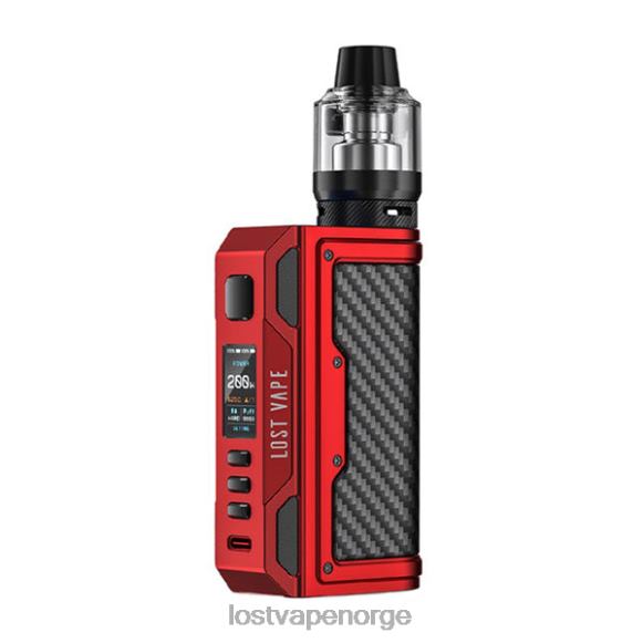 Lost Vape Thelema quest 200w-sett matt rød/karbonfiber | Lost Vape Near Me NHN0H139