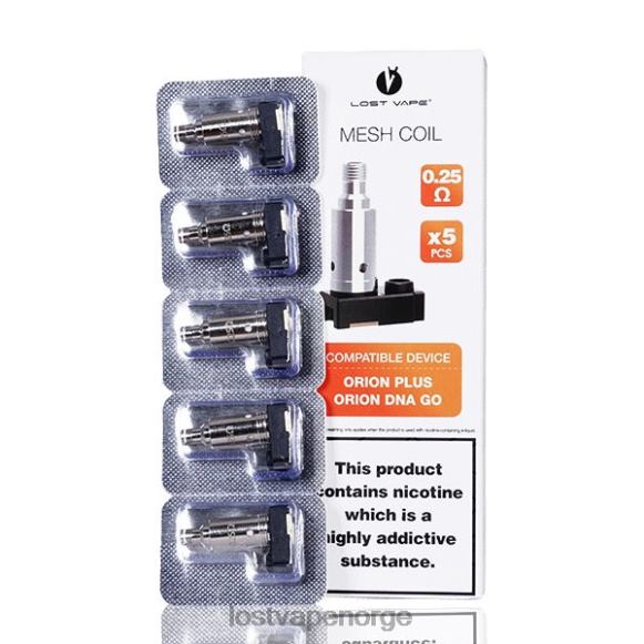 Lost Vape Orion pluss dna-erstatningsspoler (5-pakning) 0,25 ohm | Lost Vape Wholesale NHN0H36