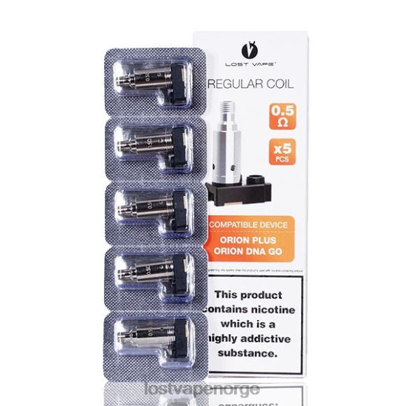 Lost Vape Orion pluss dna-erstatningsspoler (5-pakning) 0,5 ohm | Lost Vape Wholesale NHN0H326