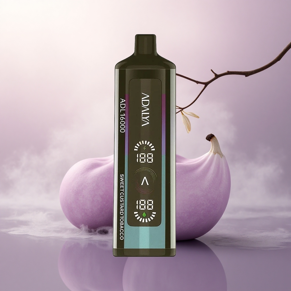 Adalya ADL 16000 PRO Puffs Søt Vanilje Tobakk Stålrør 1000 mAh