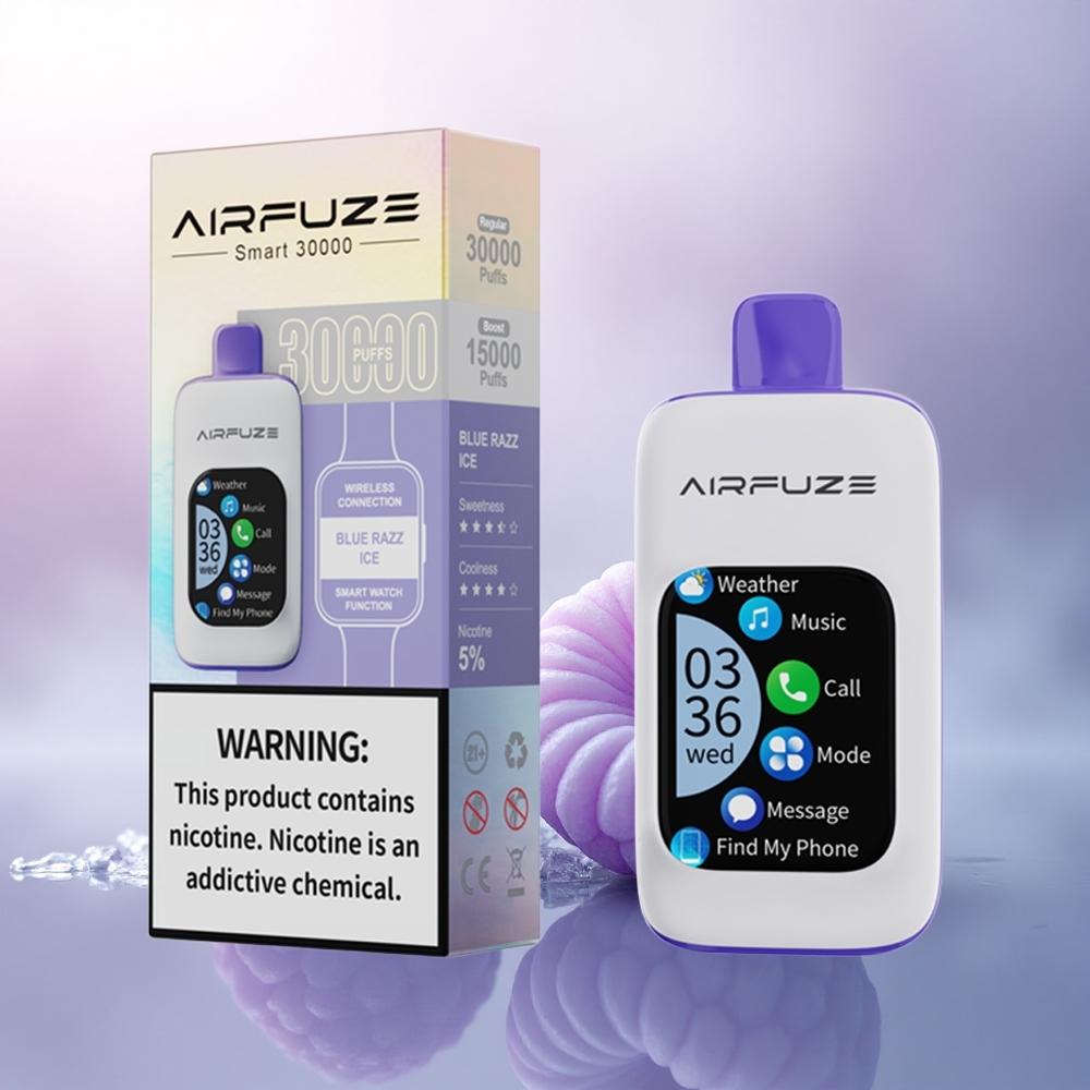 AirFuze Smart 30000 Puffs Blå Bringebær Is med 5% nikotin og 900mAh
