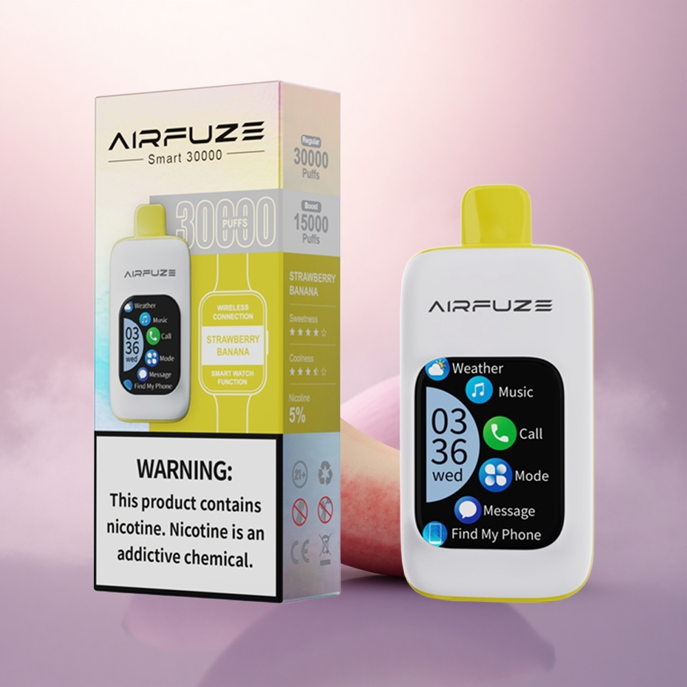 AirFuze Smart 30000 Puffs Jordbær Banan 5% Nikotin 900mAh