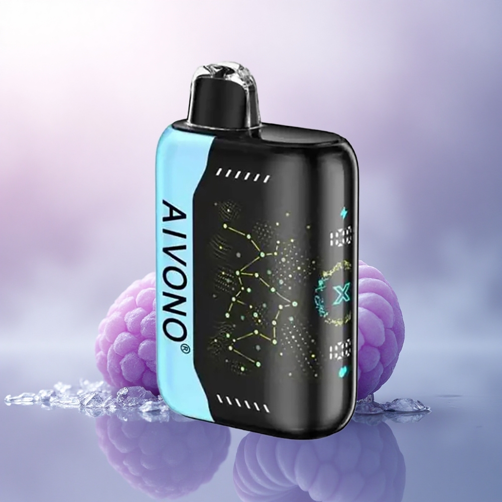 Aivono Aim Boom 25000 Puffs Blå Bringebær Is 650mAh 0% Nikotin