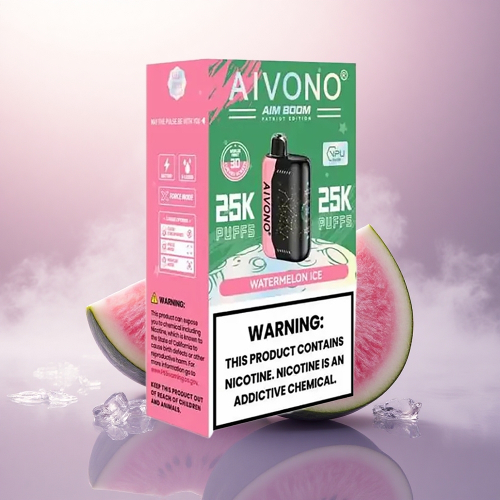 Aivono Aim Boom 25000 Puffs Vannmelon Is 650mAh 0% Nikotin
