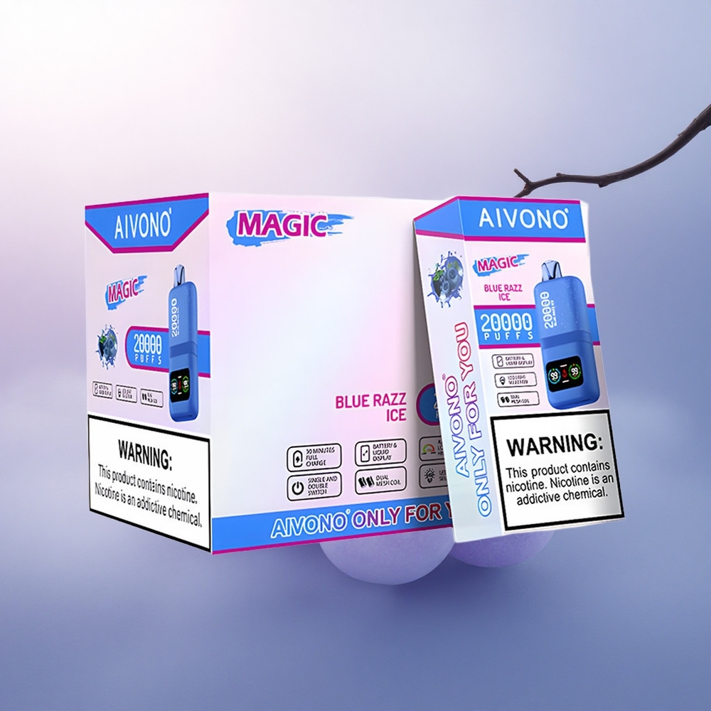 Aivono Aim Magic 20000 Puffs Blå Bringebær Is med 600mAh og 5% Nikotin