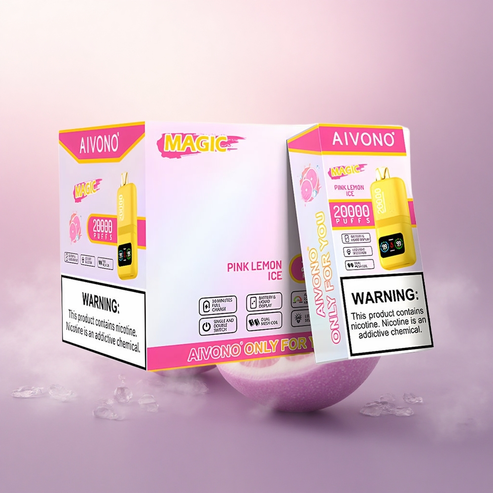 Aivono Aim Magic 20000 Puffs Rosa Sitron Is 600mAh 5% Nikotin