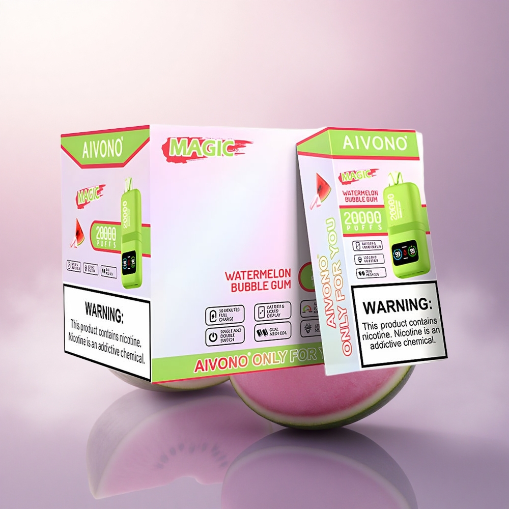 Aivono Aim Magic 20000 Puffs Vannmelon Tyggegummi Dual Mesh 600mAh