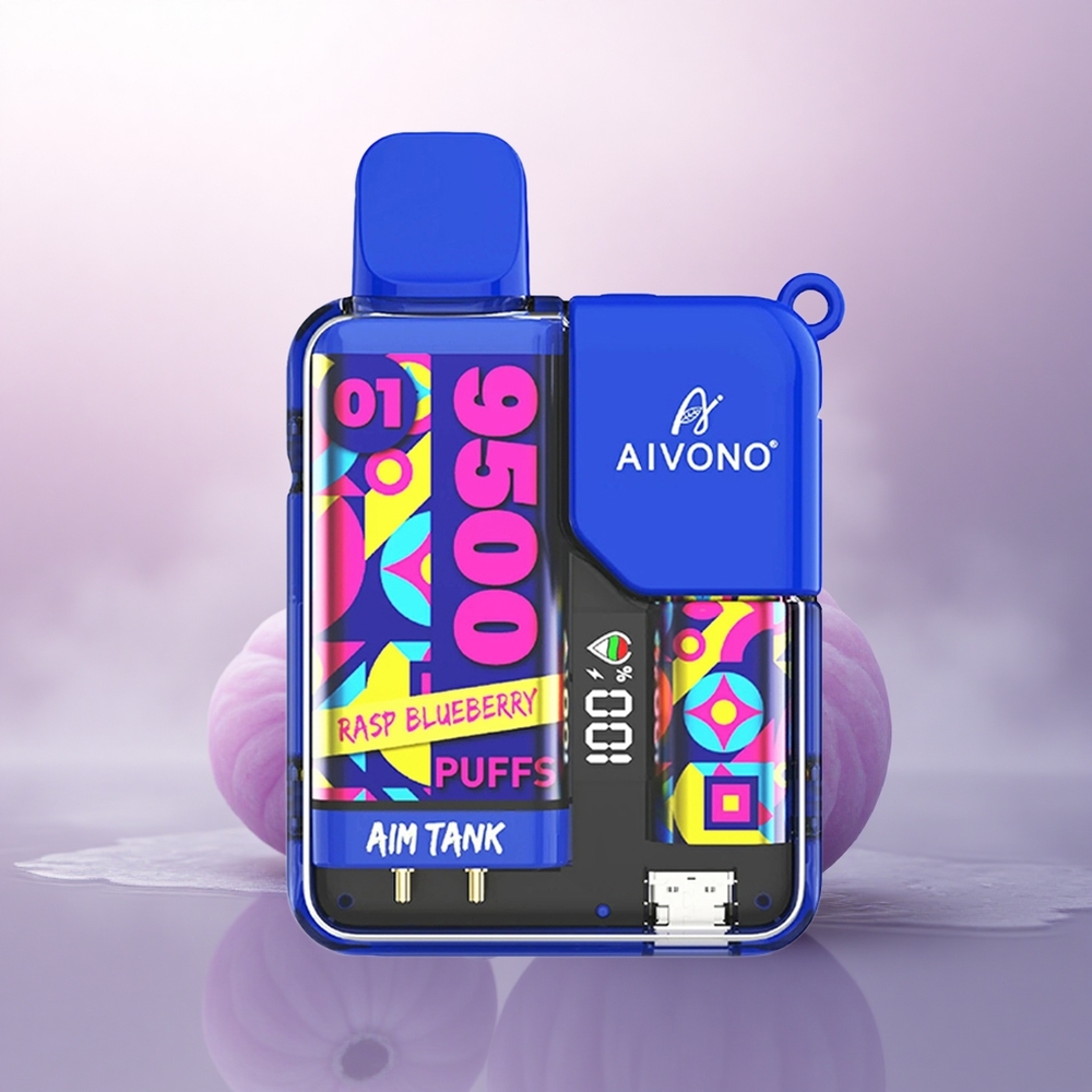 Aivono Aim Tank 9500 Puffs Blåbær med 650mAh og 18ml