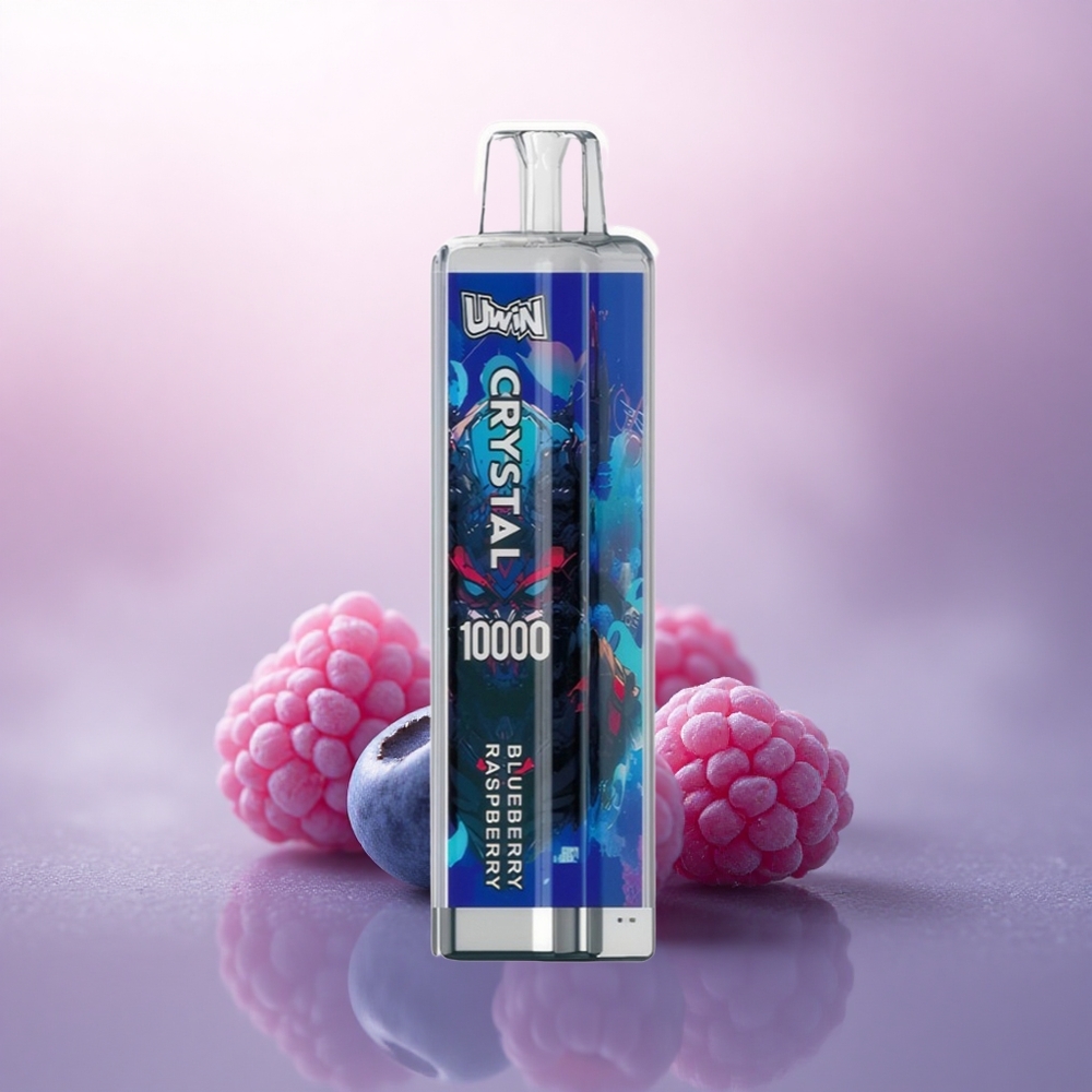Uwin Crystal 10000 Puffs Blåbær Bringebær 18ml 650mAh RGB