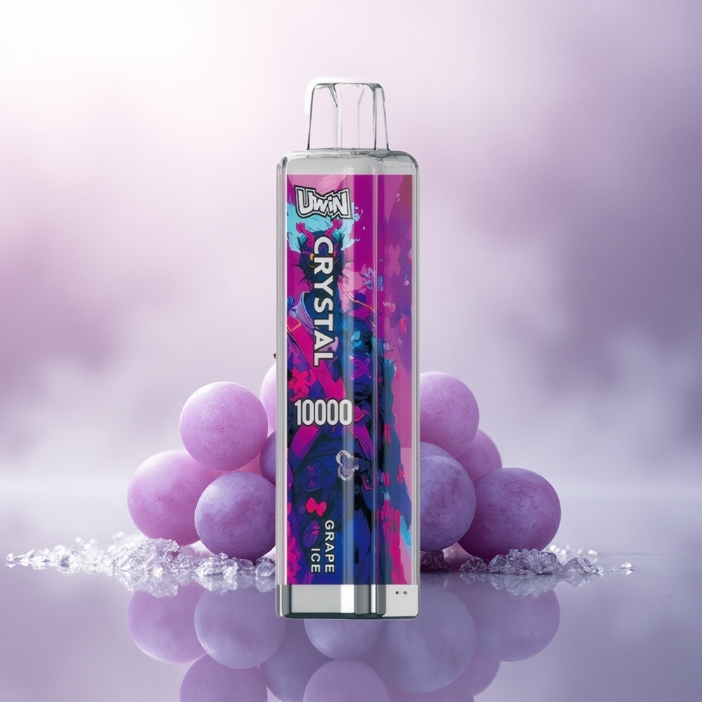 Uwin Crystal 10000 Puffs Drueis med 5% nikotin og 650mAh RGB-lys