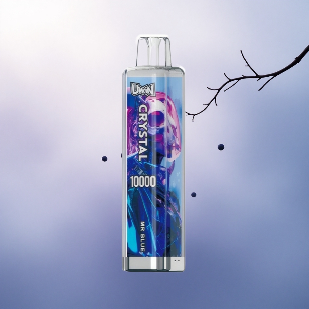 Uwin Crystal 10000 Puffs Herr Blå RGB 18ml 650mAh