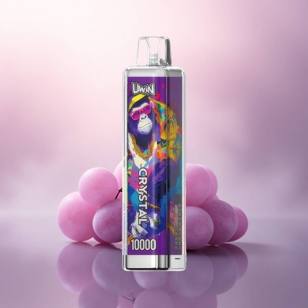 Uwin Crystal 10000 Puffs Jordbær Drue 18ml 650mAh RGB
