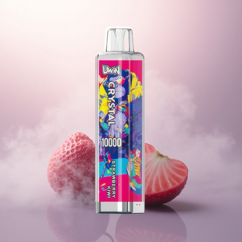 Uwin Crystal 10000 Puffs Jordbær Kiwi 18ml 650mAh RGB