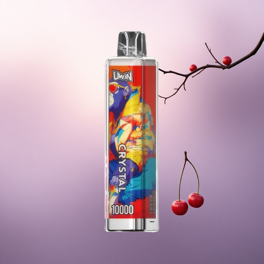 Uwin Crystal 10000 Puffs Kirsebærlys 18ml 650mAh RGB
