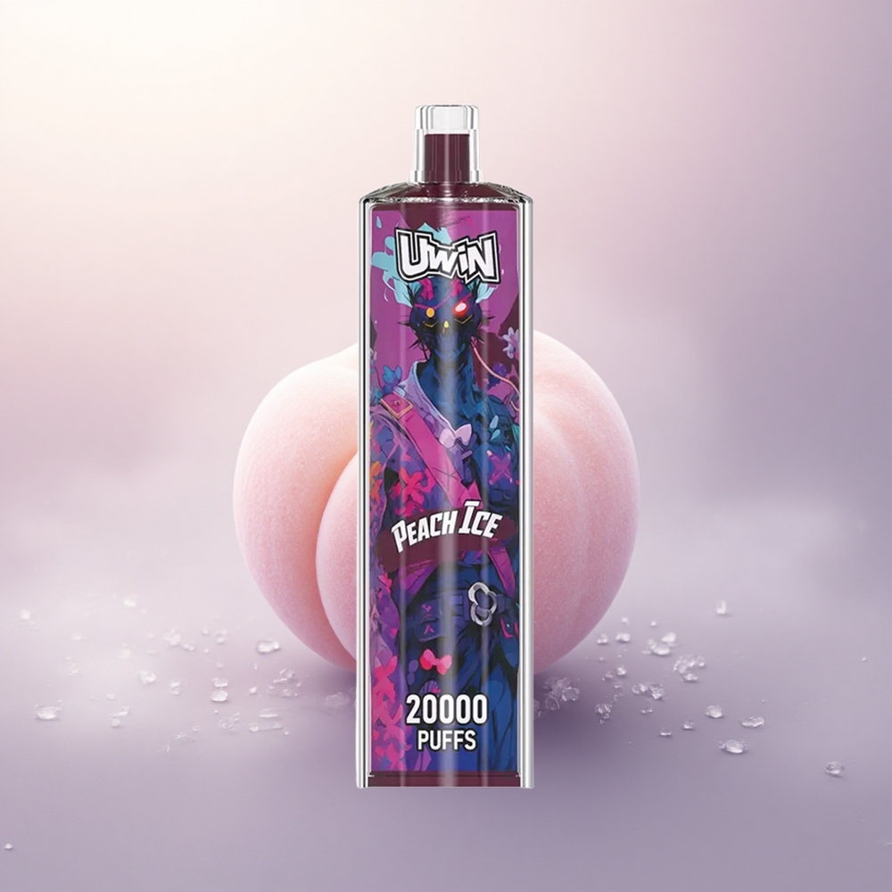 Uwin Shisha Hookah Crystal 20000 Puffs Fersken Is Nikotinfri Type-C