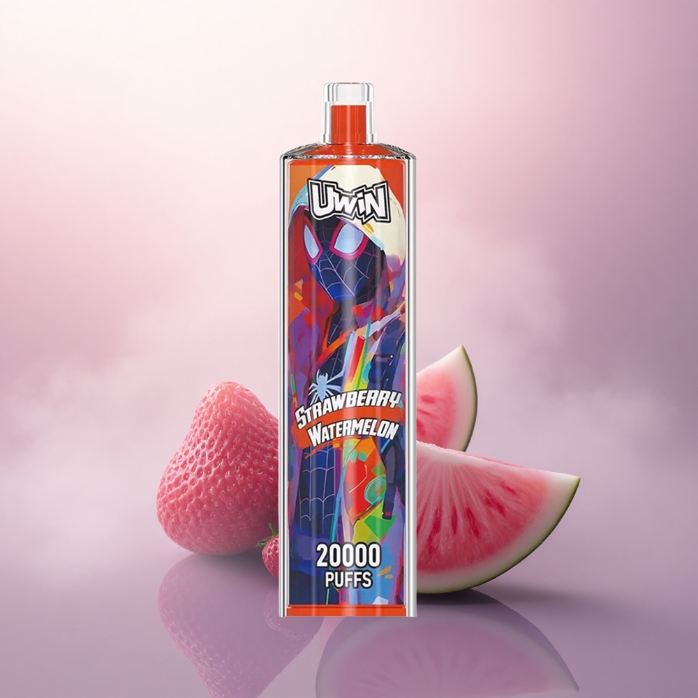 Uwin Shisha Hookah Crystal 20000 Puffs Jordbær Vannmelon 0% Nikotin 650 mAh