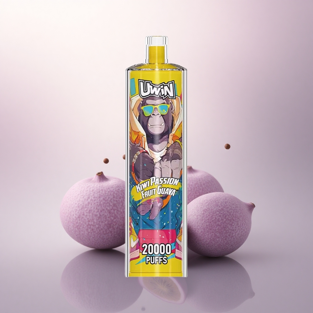 Uwin Shisha Hookah Crystal 20000 Puffs Kiwi Pasjonsfrukt Guava 0% Nikotin 650 mAh