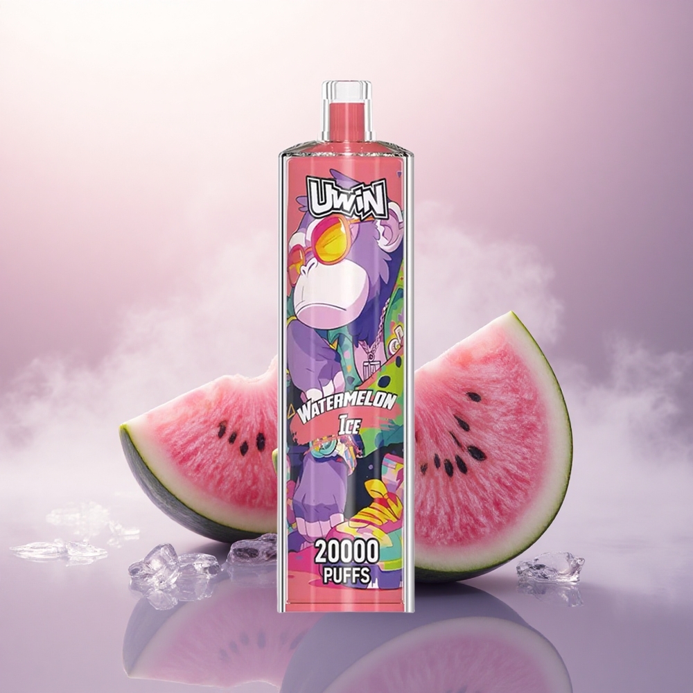 Uwin Shisha Hookah Crystal 20000 Puffs Vannmelon Is 0% nikotin 650 mAh