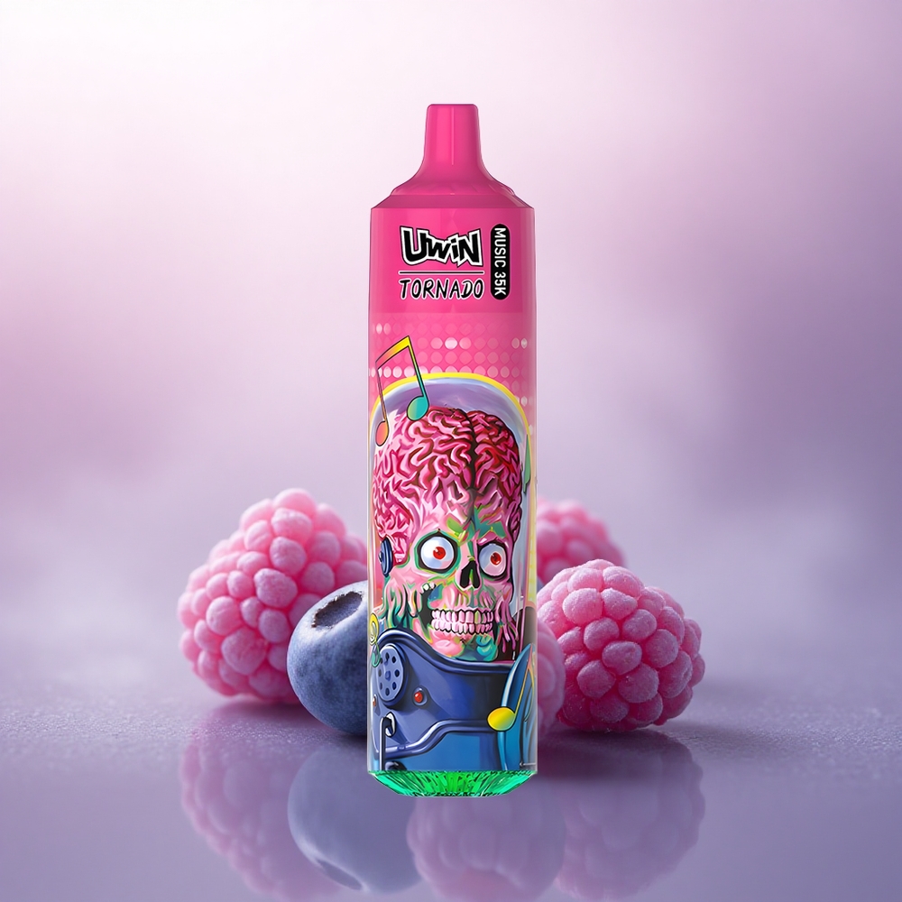 Uwin Tornado 35K Music Puffs Blåbring Bringebær 600mAh 3% nikotin