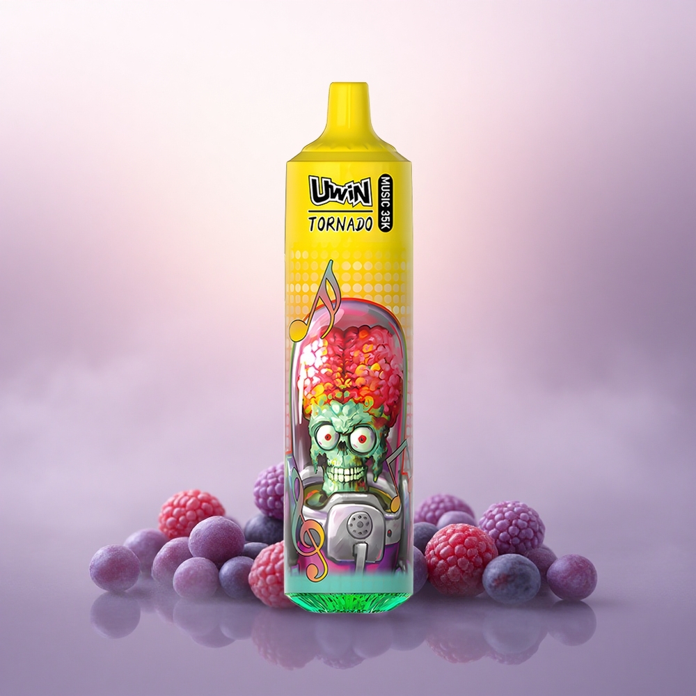 Uwin Tornado 35K Music Puffs Blandede Bær Type-C 600mAh Nikotin 5%