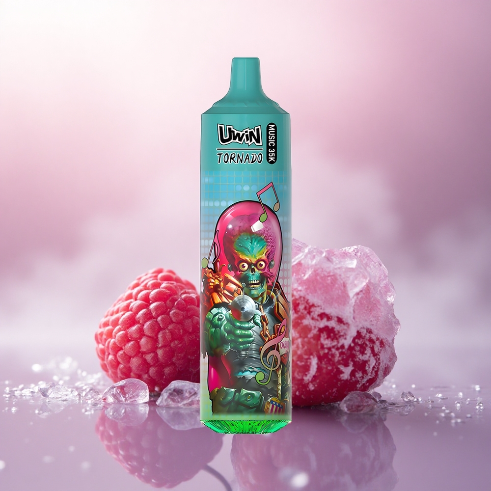 Uwin Tornado 35K Music Puffs Jordbær Bringebær Kirsebær Is 600mAh 1.0 Ohm