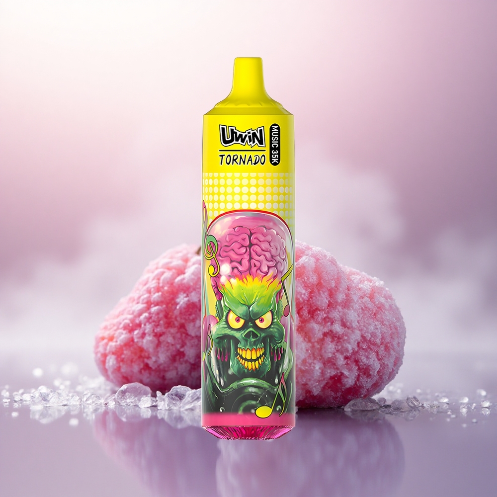 Uwin Tornado 35K Music Puffs Jordbæris med 5% nikotin og 600mAh