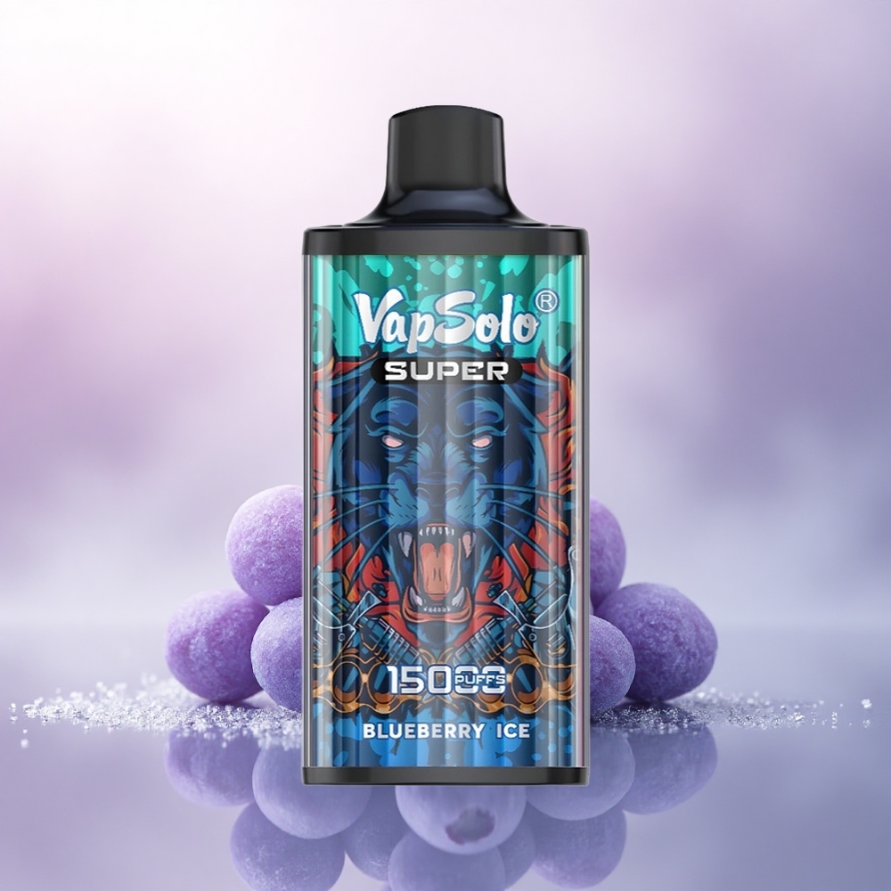 Vapsolo Super 15000 Puffs Blåbæris med 40ml og 850mAh