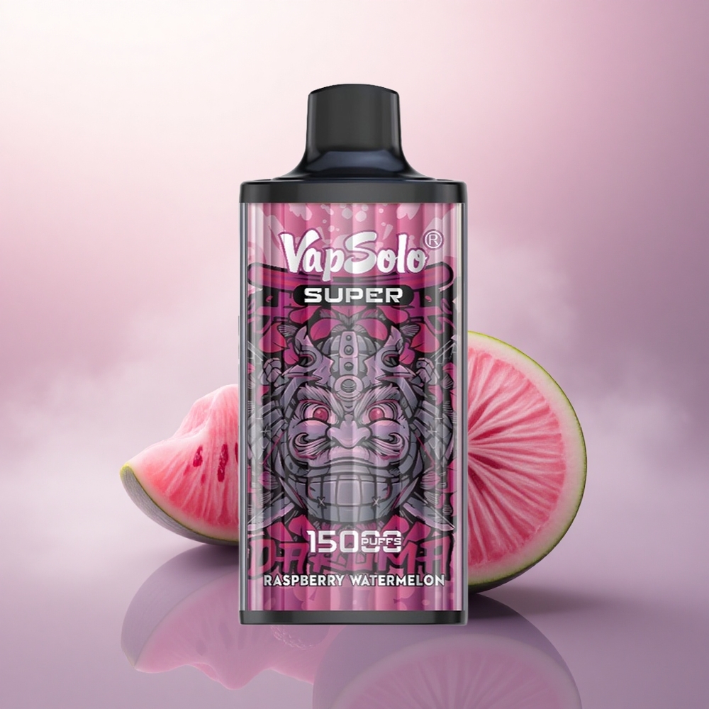 Vapsolo Super 15000 Puffs Bringebær Vannmelon 40ml Nikotin 850mAh