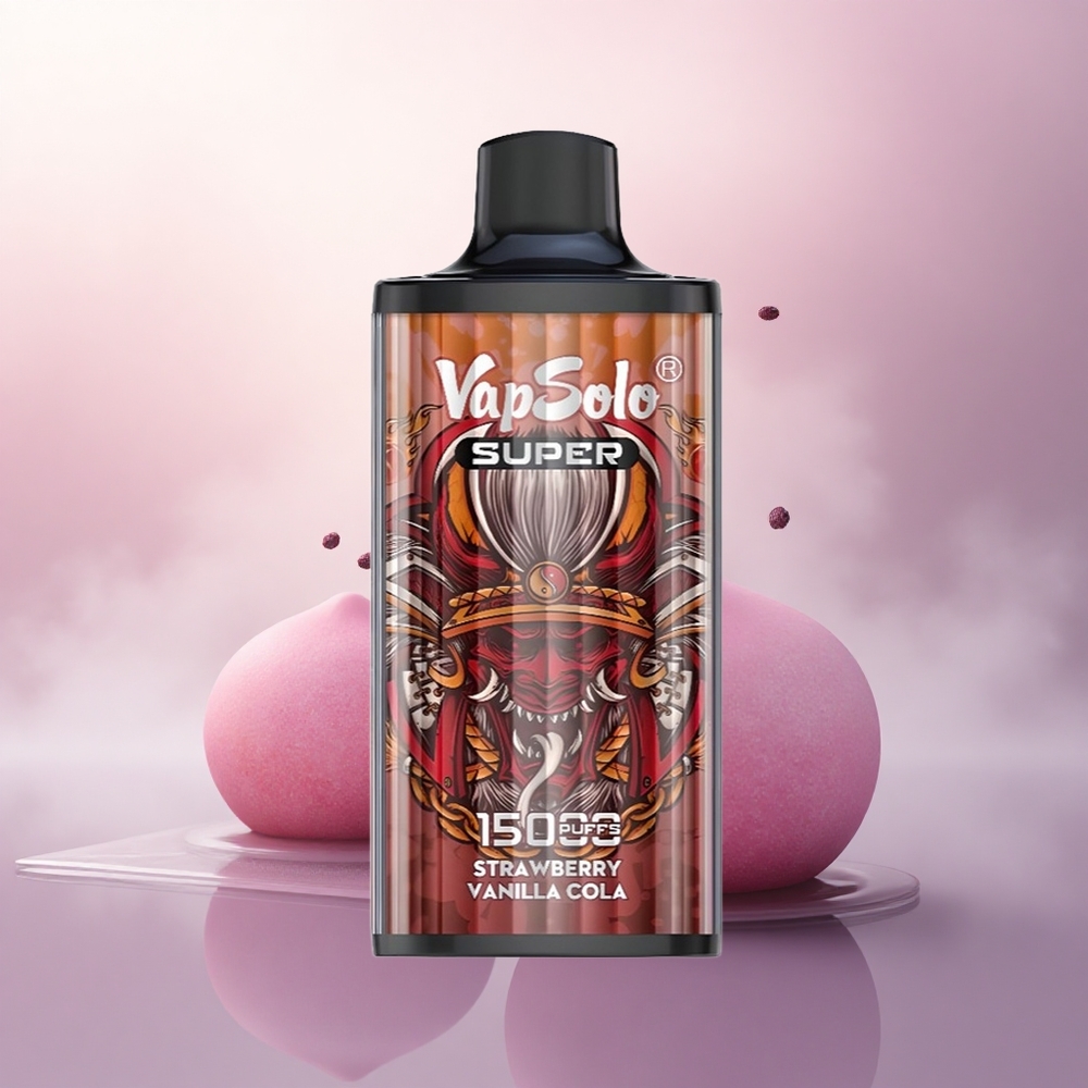 Vapsolo Super 15000 Puffs Jordbær Vanilje Cola 40ml 850mAh Type-C