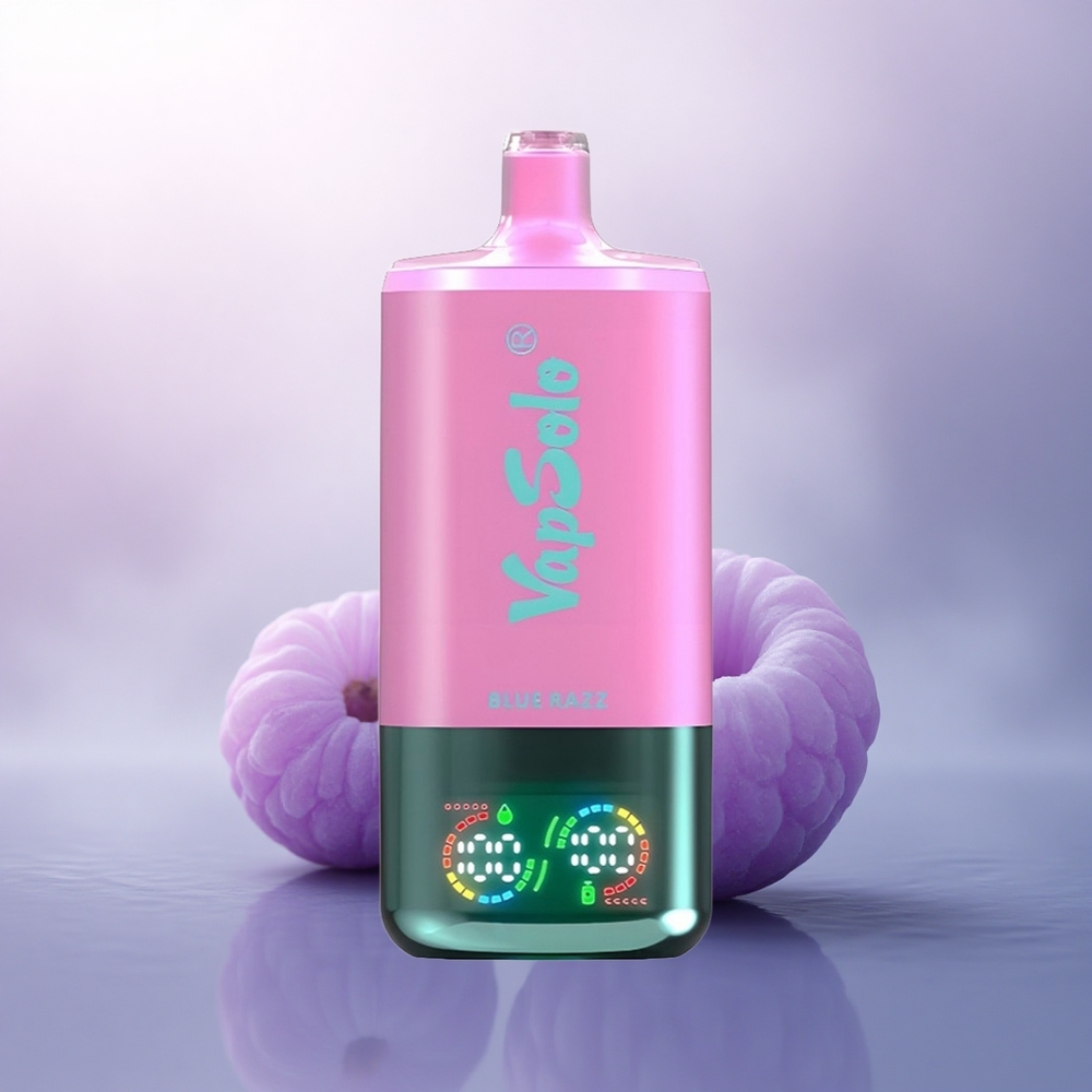 Vapsolo Triple 30000 Puffs Blå Bringebær Type-C 40ml Nikotin 20mg/ml