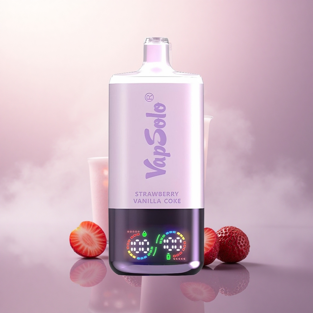 Vapsolo Triple 30000 Puffs Jordbær Vanilje Coke med 40ml E-væske og Type-C lading