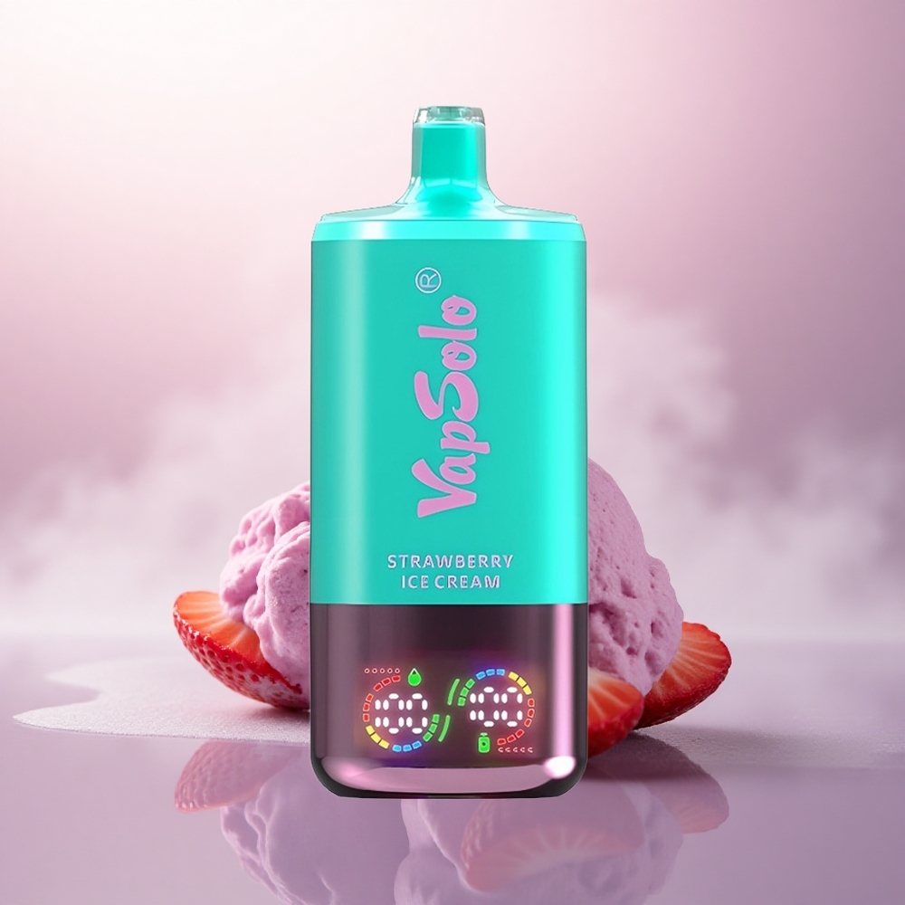 Vapsolo Triple 30000 Puffs Jordbæriskrem Type-C 40ml Nikotin 20mg/ml