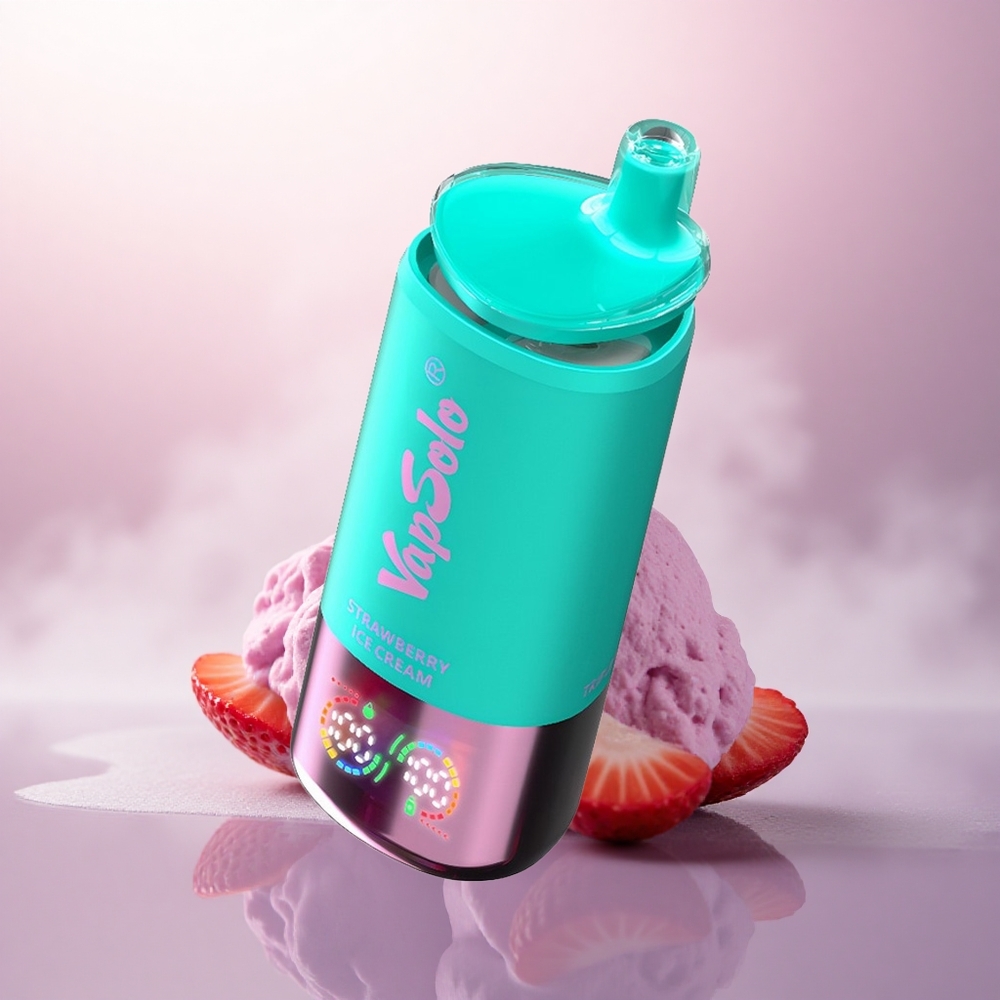 Vapsolo Triple 30000 Puffs Jordbæriskrem Type-C 40ml Nikotin 20mg/ml