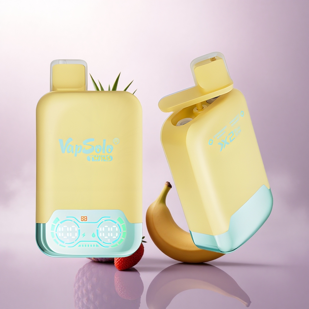 Vapsolo Twins 20000 Puffs Ananas Kokos & Jordbær Banan Type-C 40ml