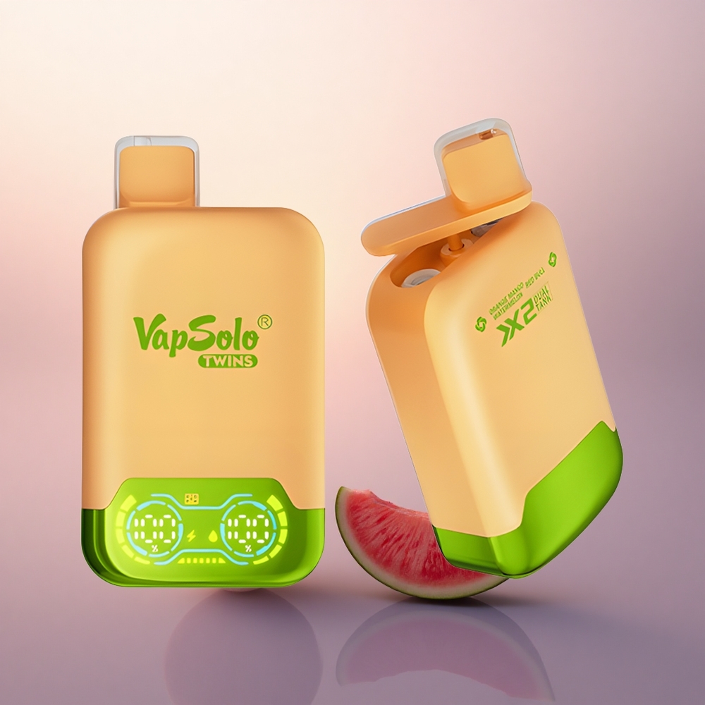 Vapsolo Twins 20000 Puffs Appelsin Mango Vannmelon & Red Bull Type-C Ladning 40 ml Nikotin