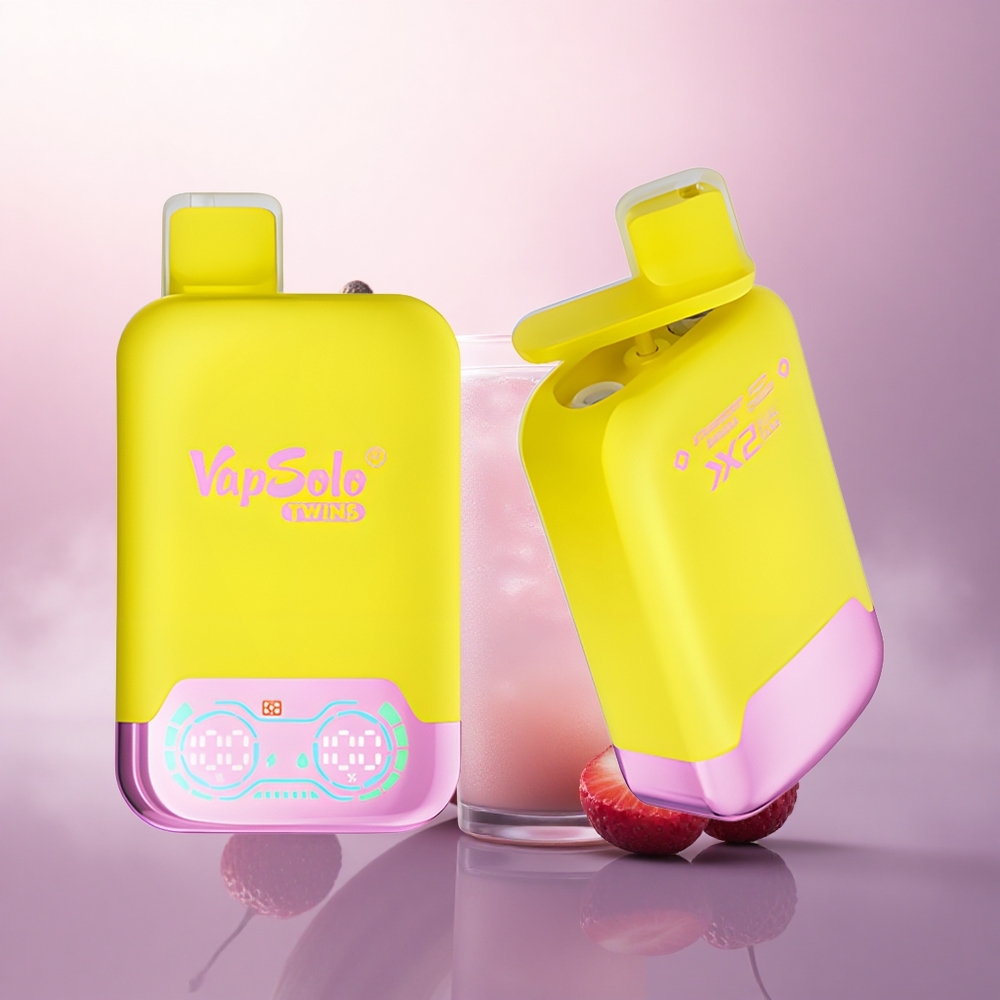 Vapsolo Twins 20000 Puffs Jordbær Banan & Brusende Kirsebær 2 × 40 ml 20mg/ml Nikotin