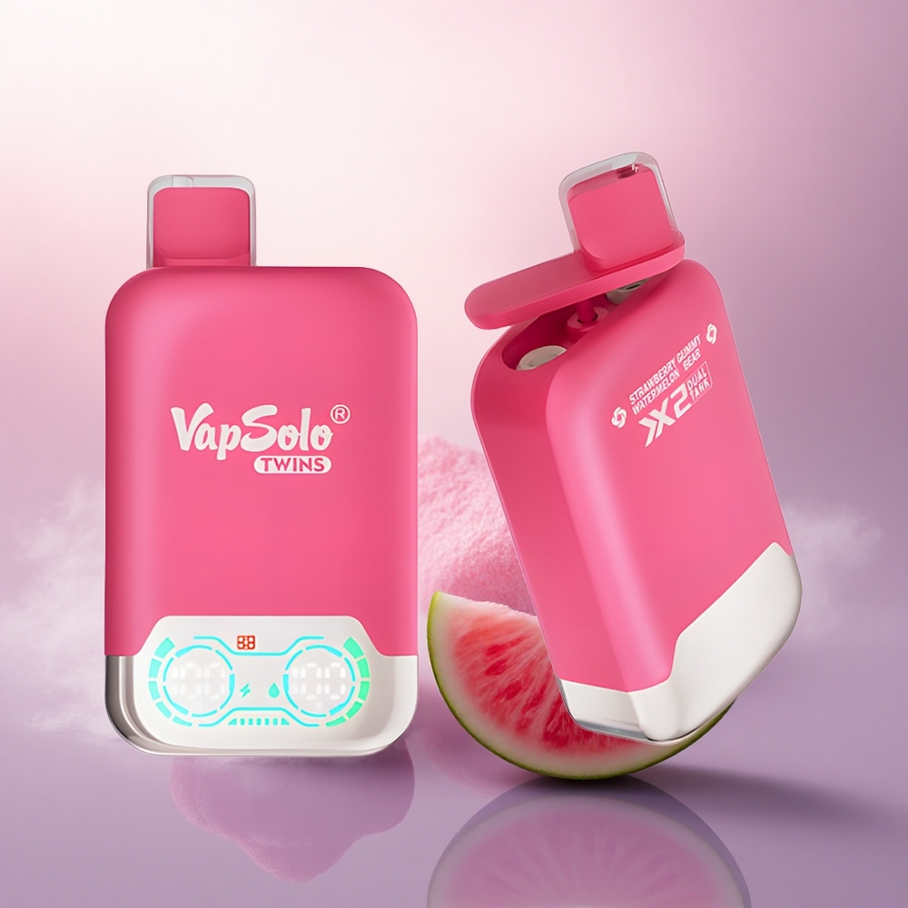 Vapsolo Twins 20000 Puffs Jordbær Vannmelon & Gummybjørn 40ml 20mg/ml Nikotin Type-C