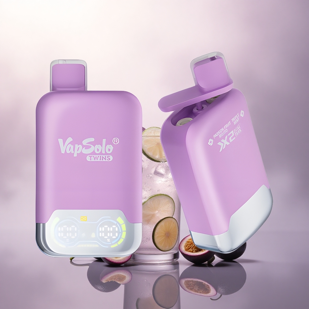 Vapsolo Twins 20000 Puffs Passionsfrukt Mojito & Trippel Mynte 40 ml 20mg/ml Nikotin Type-C