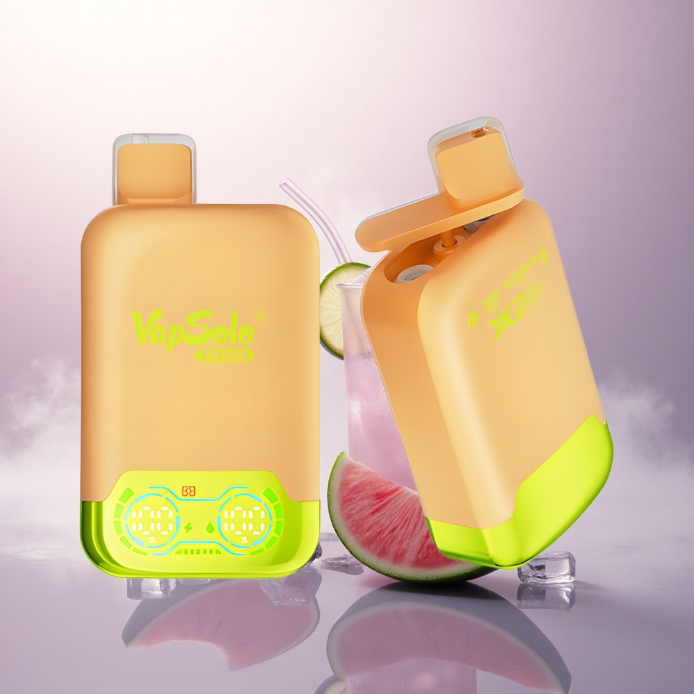 Vapsolo Twins 20000 Puffs Sitron Lime & Vannmelon Is med 40 ml e-væske og Type-C-lading