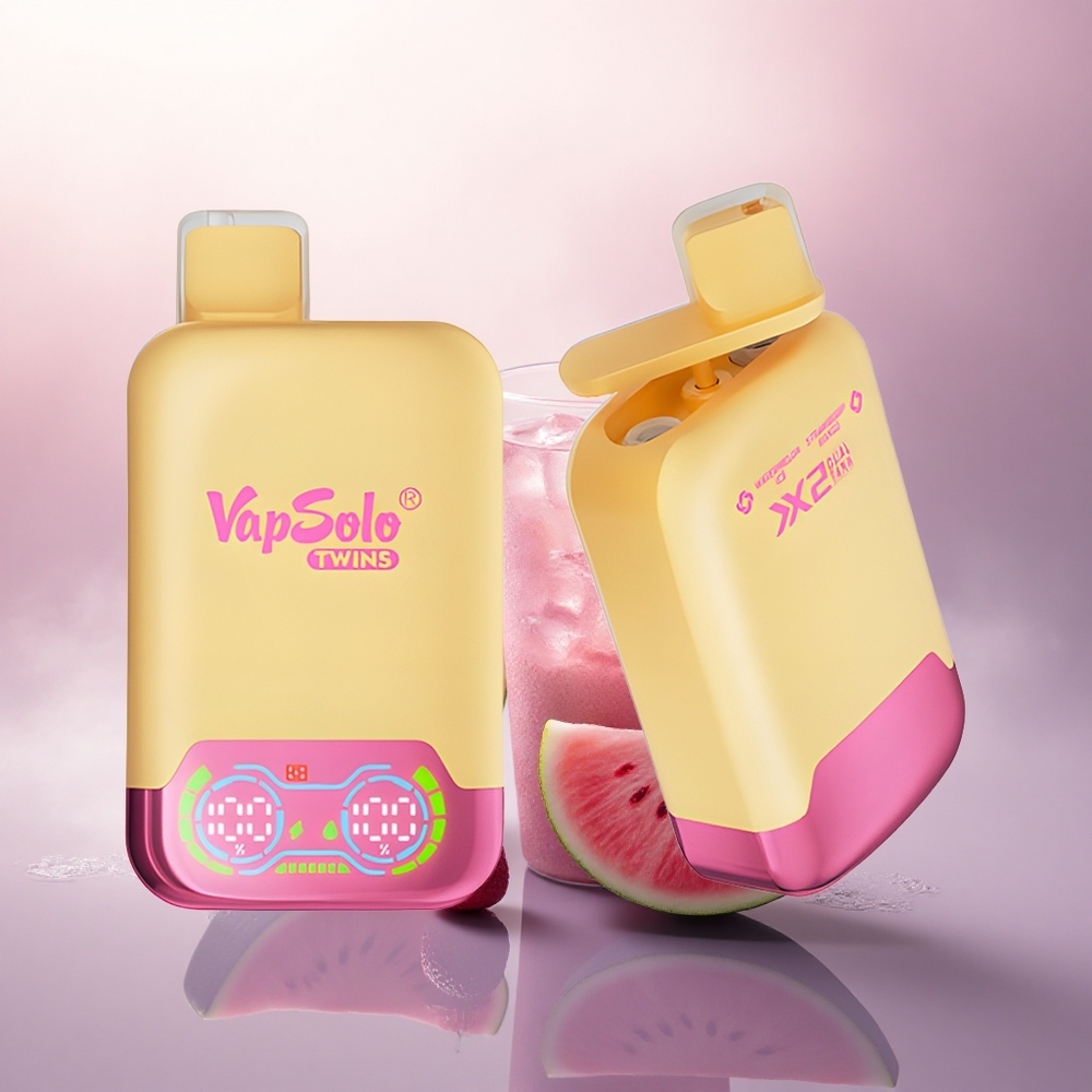 Vapsolo Twins 20000 Puffs Vannmelon Is & Jordbær Mango 40 ml 20mg/ml Nikotin Type-C
