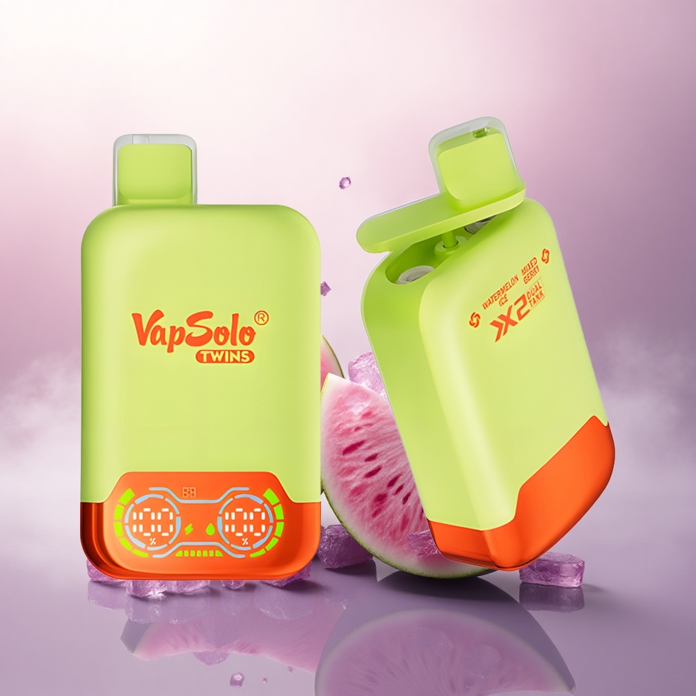 Vapsolo Twins 20000 Puffs Vannmelonis & Blandede Bær 40 ml 20mg/ml nikotin Type-C
